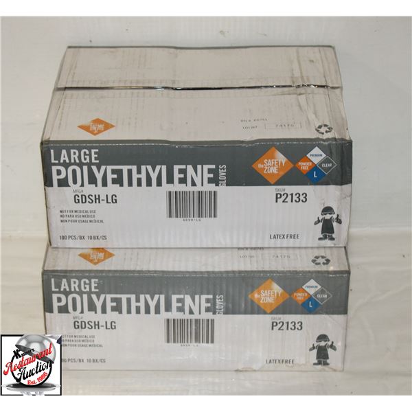 2 CASES OF THE SAFTEY ZONE LARGE POLYETHYLENE