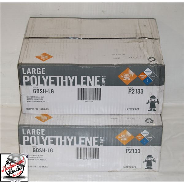 2 CASES OF THE SAFTEY ZONE LARGE POLYETHYLENE