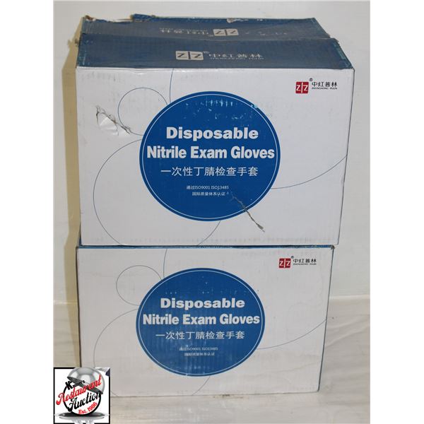3 CASES OF ZZ DISPOSABLE NITRIL EXAM GLOVES LARGE