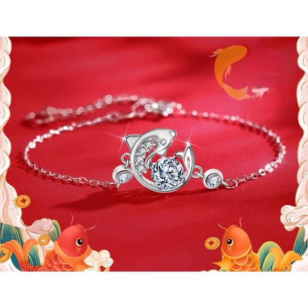 GRA CERTIFIED LEAPING FISH SYLE BRACELET