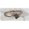 Image 5 : LADIES 14KT WHITE GOLD DIAMOND RING SIZE 6.5