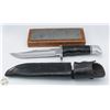 Image 1 : BUCK KNIFE IN SHEATH WITH EZ LAP DIAMOND STONE