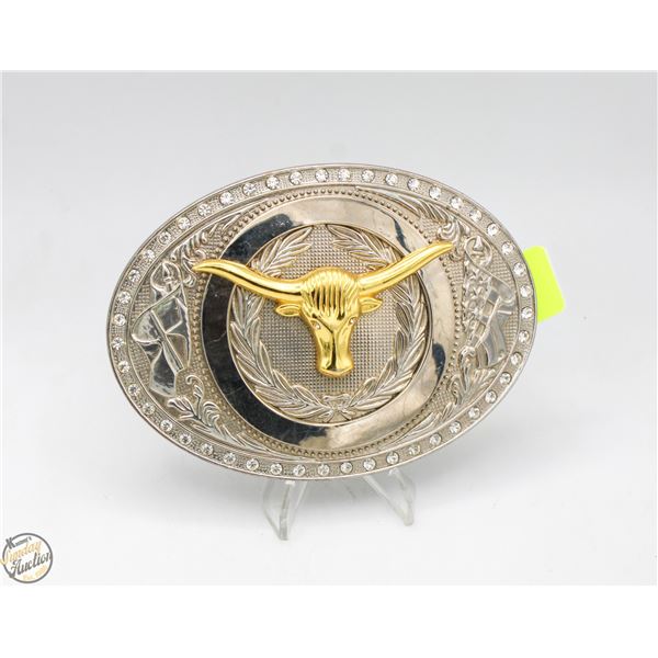 LARGE BRAHMA BULL BELT BUCKLE