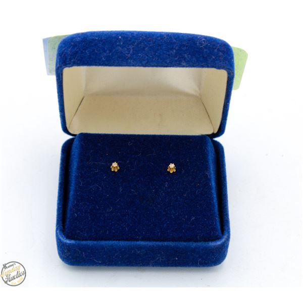 14K GOLD AND DIAMOND EARRINGS