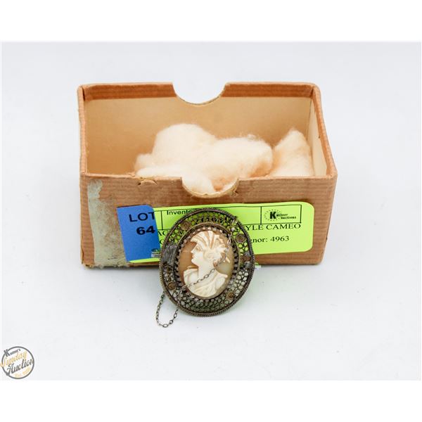VINTAGE VICTORIAN STYLE CAMEO BROOCH
