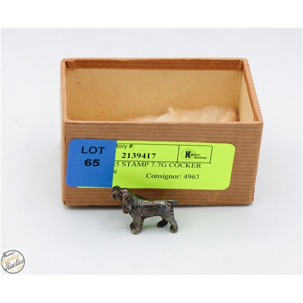 VINTAGE 925 STAMP 7.7G COCKER SPANIEL PIN