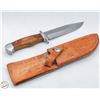 Image 1 : HUNTING KNIFE IN CUSTOM LEATHER SHEATH