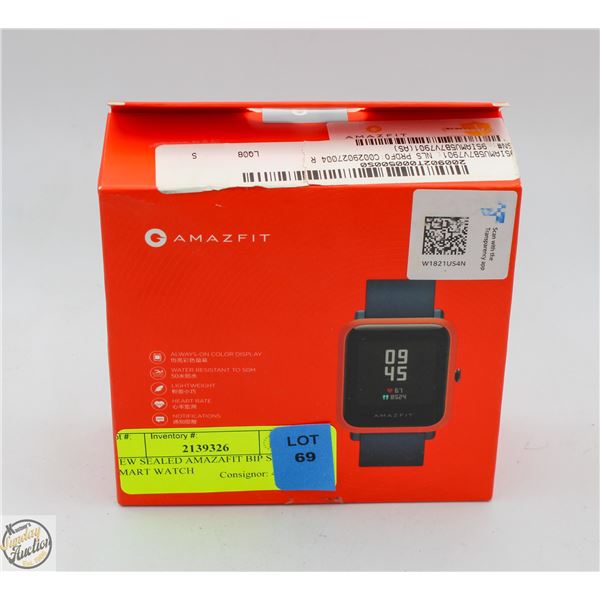 NEW SEALED AMAZAFIT BIP S SMART WATCH