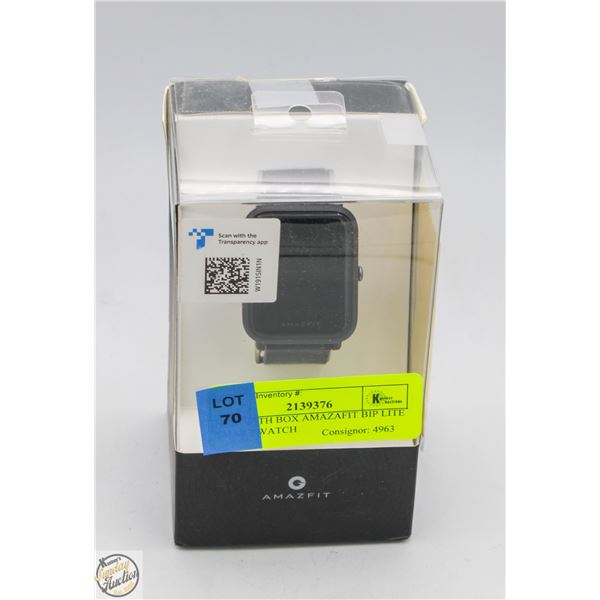 NEW WITH BOX AMAZAFIT BIP LITE SMART WATCH