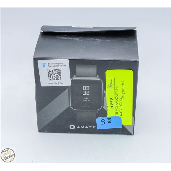 NEW WITH BOX AMAZAFIT BIP SMART WATCH ONYX