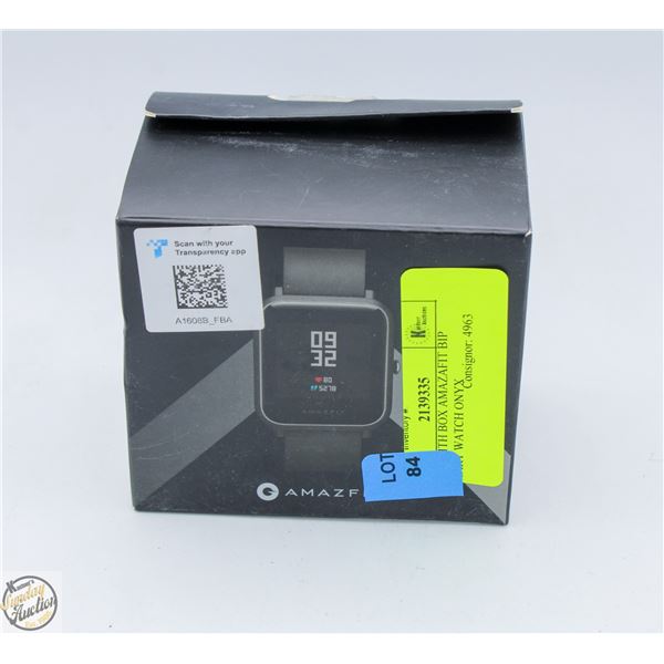 NEW WITH BOX AMAZAFIT BIP SMART WATCH ONYX