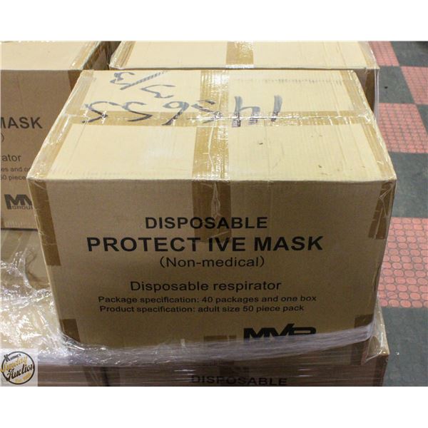 CASE OF MVP DISPOSABLE PROTECTIVE MASKS