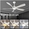 Image 1 : BRAND NEW MELKELEN WHITE CEILING FAN 56" LED LIGHT