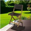 Image 1 : NEW BISTRO SIDE CHAIR FOLDABLE GRAY WICKER CANE