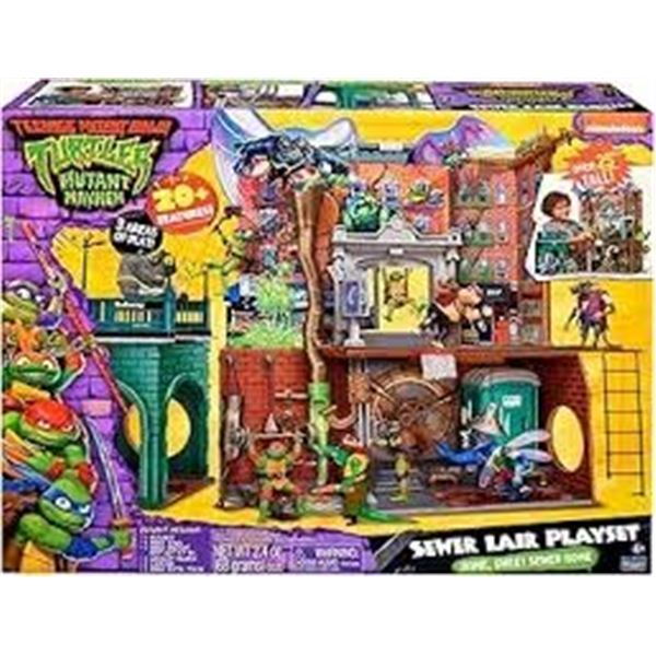 NEW W BOX TEENAGE MUTANT NINJA TURTLE SEWER LAIR