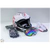 Image 1 : BRAND NEW MOTOCROSS HELMET ADULT 4PC SET SMALL