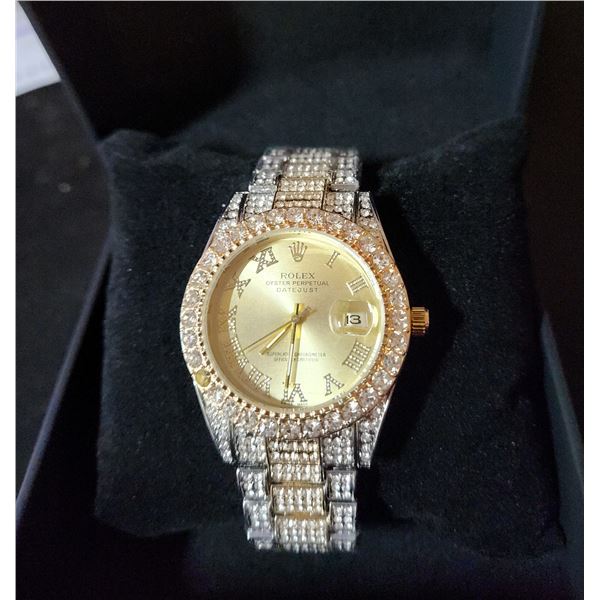 NEW REPLICA ROLEX "DAY-DATE" QUARTZ WATCH