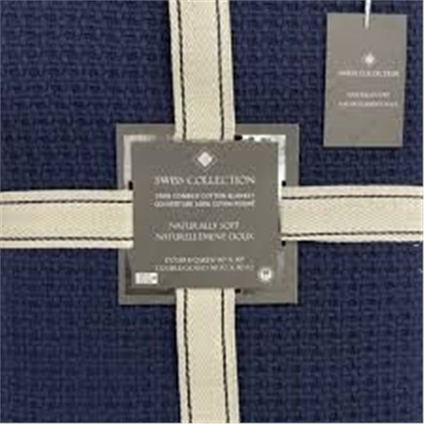 NEW SWISS COLLECTION DOUBLE/QUEEN COTTON BLANKET