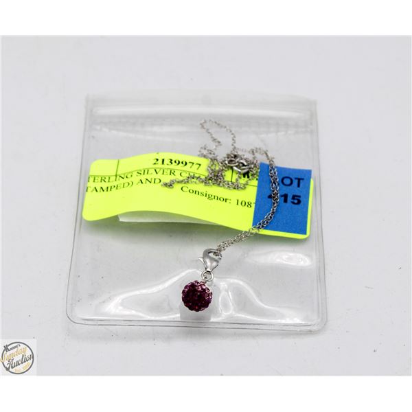 STERLING SILVER CHAIN (.925 STAMPED) AND