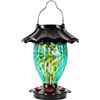 Image 1 : BRAND NEW SOLAR HAND BROWN GLASS HUMMINGBIRD FEED