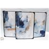 Image 1 : BRAND NEW ABSTRACT WALL ART 3PCS BLUE 40 X 60CM