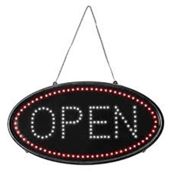 NEW WITH BOX COTTONORE LED OPEN SIGN DUAL MODE
