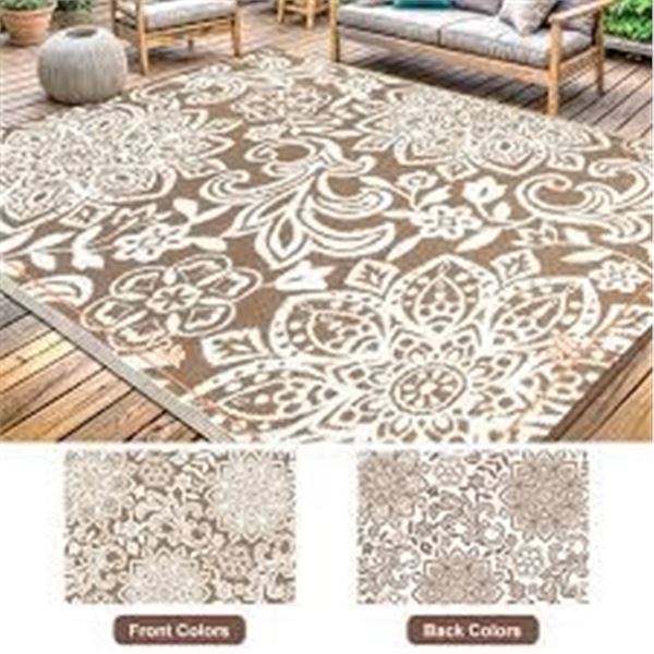 BRAND NEW FINDOSOM 9 X 12FT OUTDOOR RUG BROWN