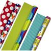 Image 1 : NEW W BOX HALLMARK REVERSIBLE 3PK WRAPPING PAPER