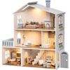 Image 1 : BRAND NEW ROBUD WOODEN DOLL HOUSE 29PCS