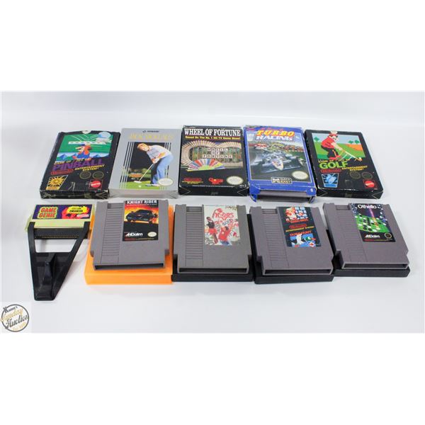 9 NINTENDO GAMES AND VIDEO GAME ENHANCER