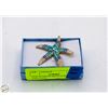 Image 1 : NEW STARFISH BROOCH WITH TEAL AND CLEAR