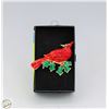 Image 1 : NEW VINTAGE STYLE RED ROBIN BROOCH FILLED