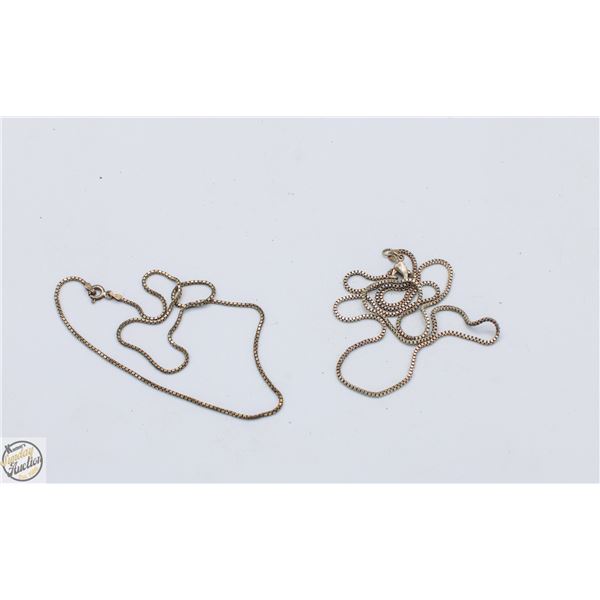 925 SILVER 9.0 GRAM BOX LINK NECKLACES