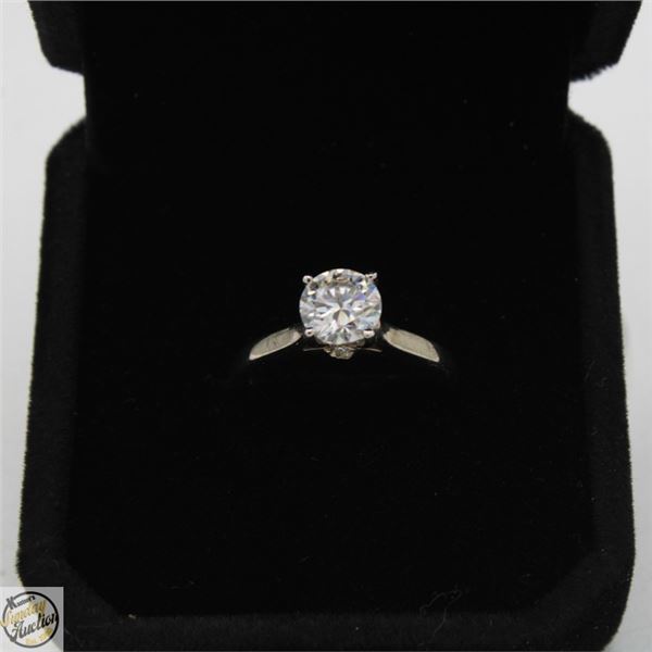 #3463-10 KT WHITE GOLD RING WITH 1.00 CT GRA