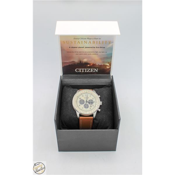 NEW CITIZEN ECO-DRIVE CHRONOGRAPH WATCH, 46MM