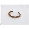 Image 1 : WOVEN COPPER OPEN BANGLE BRACELET