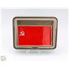 Image 1 : OVERSIZED (4 IN X 2IN) SOVIET FLAG BELT BUCKLE BY