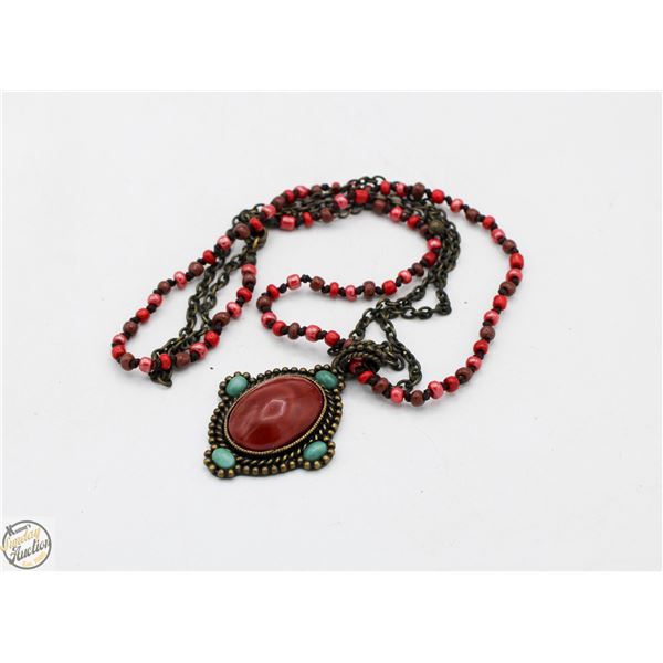 VINTAGE NR (NINA RICCI) DOUBLE STRAND BEADED