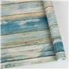 Image 1 : NEW ABYSSALY BLUE WOOD STRIP WALLPAPER 90 X 500CM