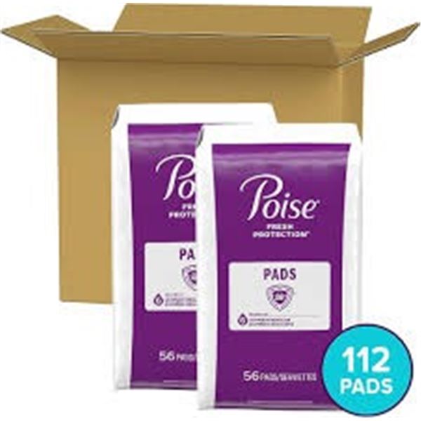 POISE POSTPARTUM INCONTINENCE PADS 2 X 56CT