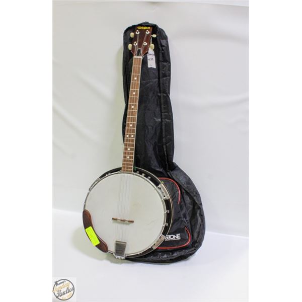 DEGAS BANJO TENOR 4-STRING WITH SOFT CASE