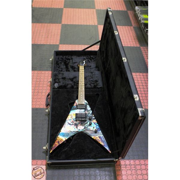 DEAN DAVE MUSTAINGL SIGNATURE VEE SHAPE+HARD CASE