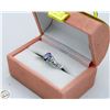 Image 1 : 10K WHITE GOLD RING WITH 1 OVAL TANZANITE