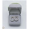 Image 1 : 10K STAMPED GOLD EARRINGS WITH CZ 0.74GRAM