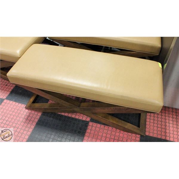 CROSS FRAMED SOFT CUSHIONED BENCH 48" X 18" X 20"