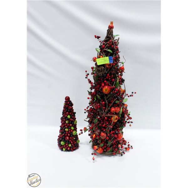 DECORATIVE FRUIT TOPIARY- SET OF 2- 25" & 10" TA