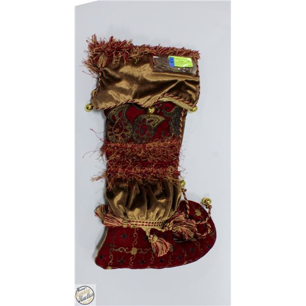 BELLA DONNA CHRISTMAS STOCKING SATIN TAPESTRY