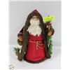 Image 1 : FATHER CHRISTMAS W/ FUR/CLOTH COAT- 14" TALL