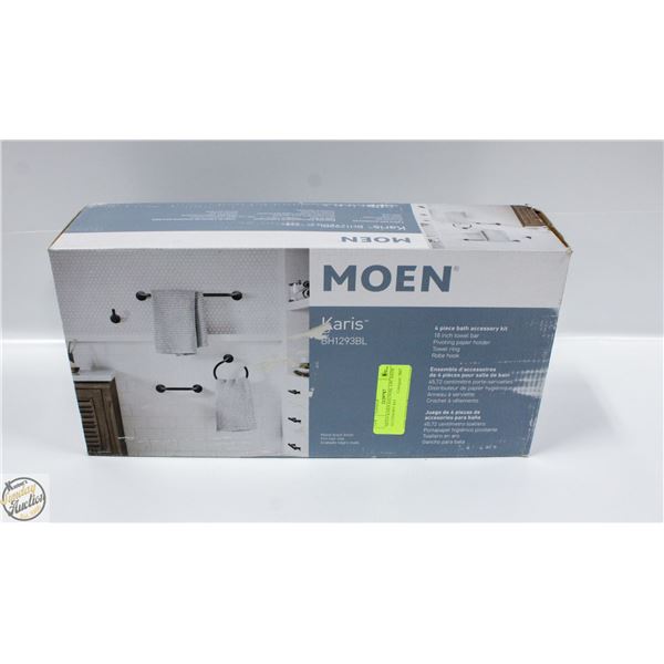 MOEN KARIS BH1293BL 4 PC BATH ACCESSORY KIT