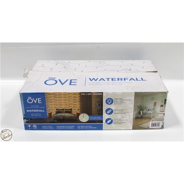 OVE WATERFALL CURTAIN STRING LIGHTS 1200 LED BULBS
